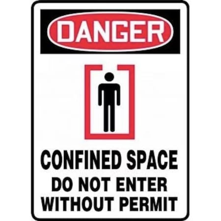 Accuform OSHA DANGER SAFETY SIGN CONFINED MTDX038VS MTDX038VS